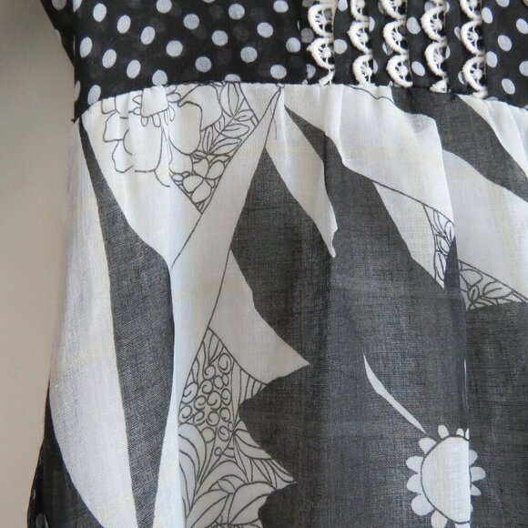 VINTAGE PANTEL 70's Prairie Peasant Cottagecore Floral Polka Dot Maxi Dress - Picture 10 of 16